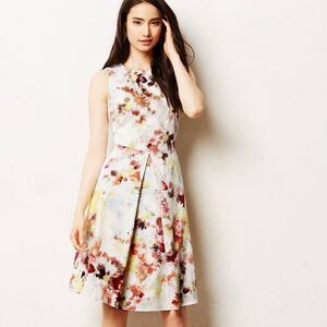 Anthropologie Hunter Bell Kukka Sleeveless Keyhole Tea Dress Sz 0